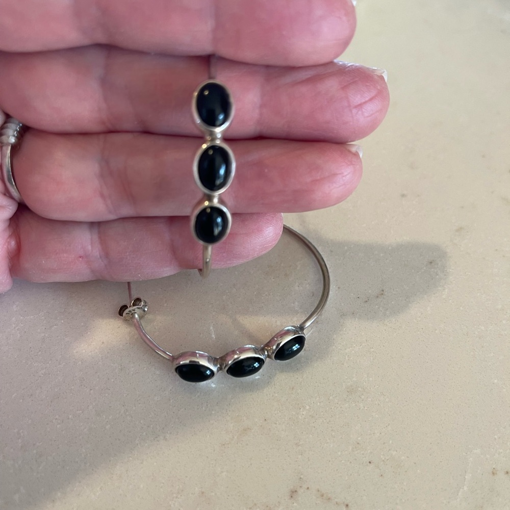 Sterling Silver Onyx Earrings